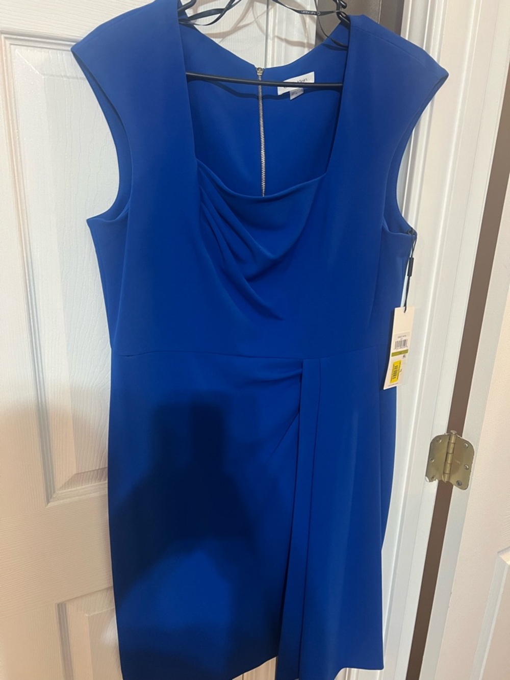 Calvin Klein Cobalt Blue Sleeveless Midi Dress